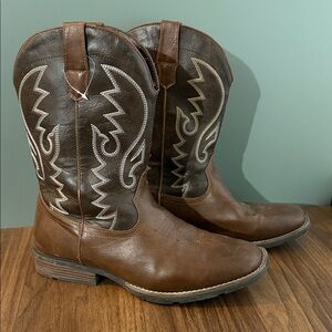Brown Leather Cowboy Boots